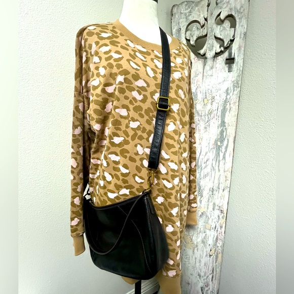 Fossil Black Leather Cross body Bag Purse - Picture 2 of 13